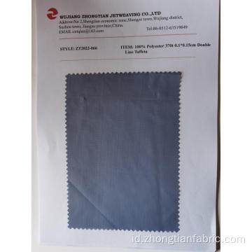 100% Polyester 370t 0.1 * 0.15cm Garis Ganda Taffeta